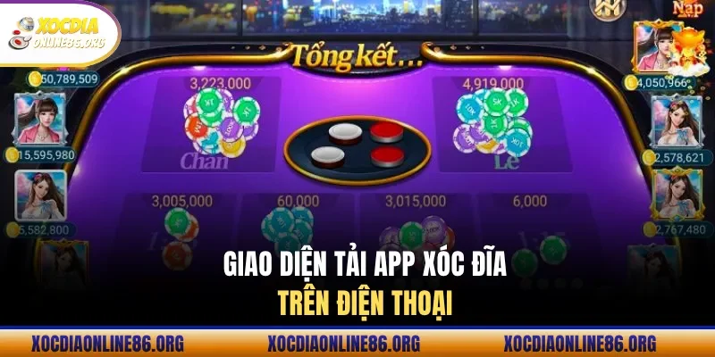 Giao diện tải app xóc đĩa trên điện thoại