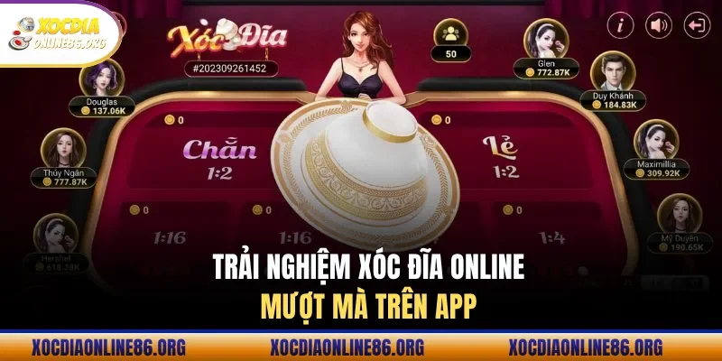 Trải nghiệm xóc đĩa online mượt mà trên app